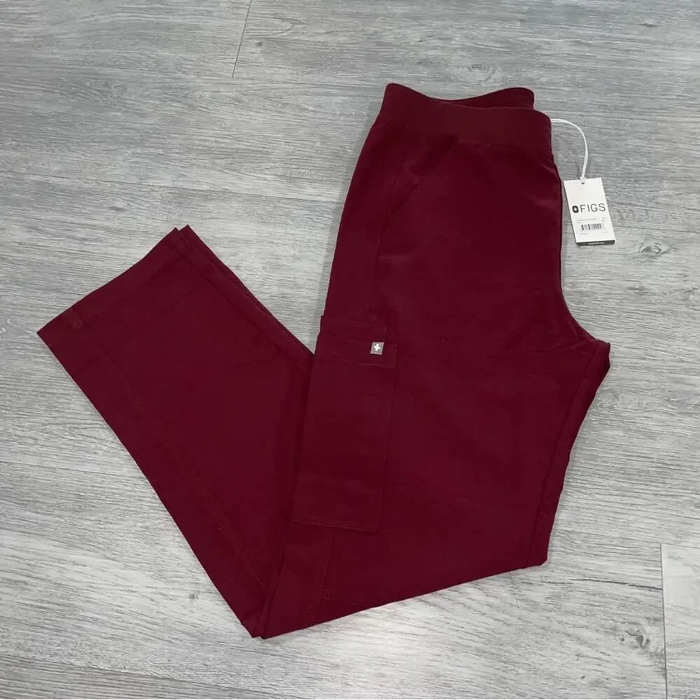 FIGS Technical Collection Axim Scrub Pants Size M Men's Red Nurse Medical T2001